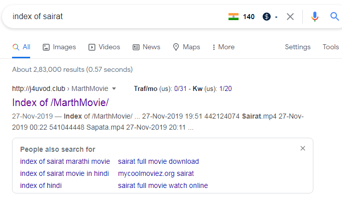 index of marathi movie -