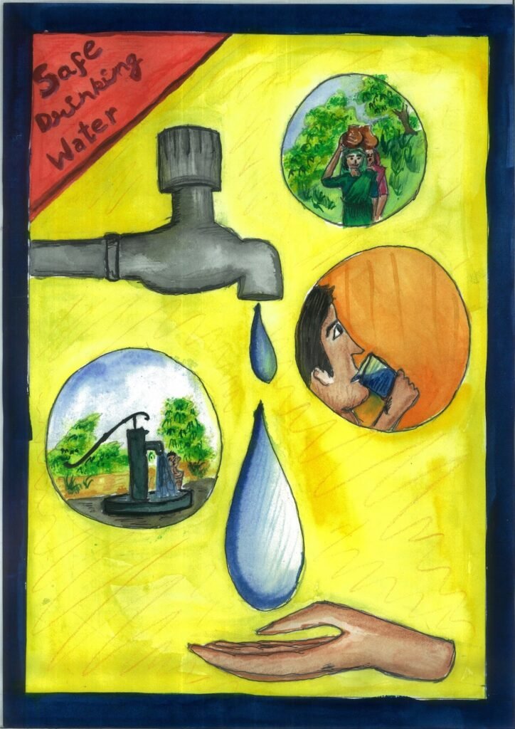Save Water Drawing Sketch 19 -