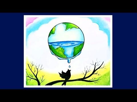 Save Water Drawing Sketch -