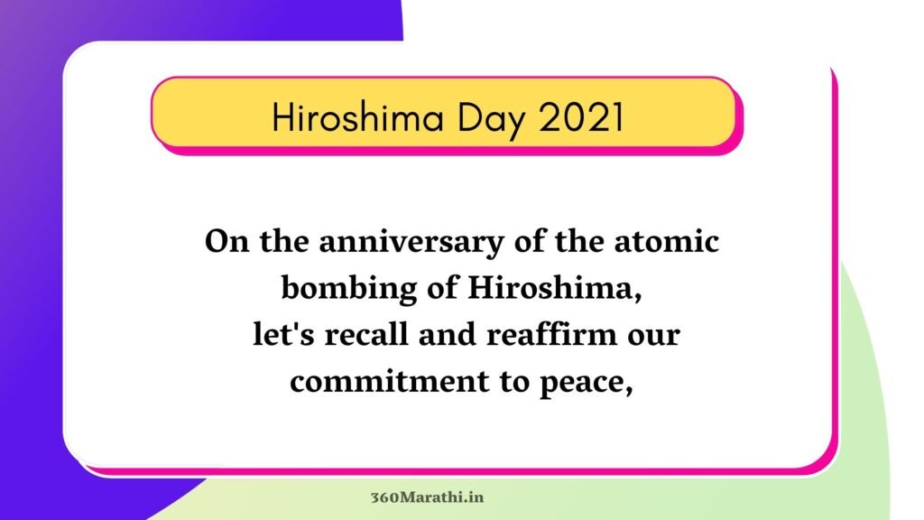 Hiroshima Day Quotes & Slogans