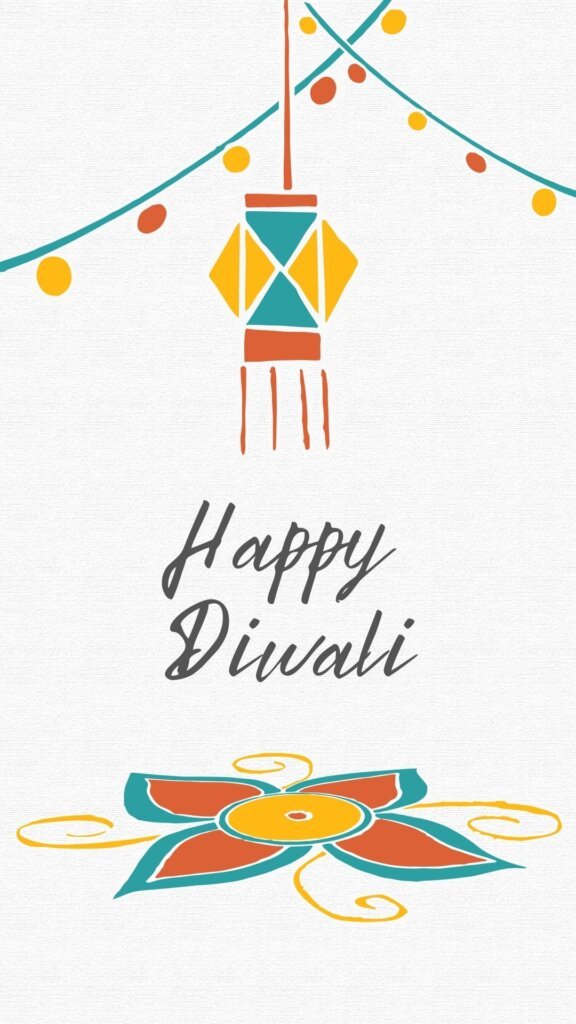 Orange Yellow Happy Diwali Instagram Story -